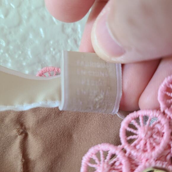 Fairy Coquette Lace Dress Size 2 Pink Michael Kors 3D Floral Appliquéd HOCO - Picture 12 of 12